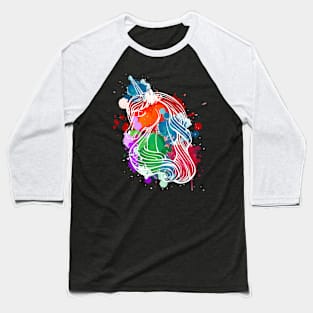 Unicorn - Watercolor Magic Rainbow Color Baseball T-Shirt